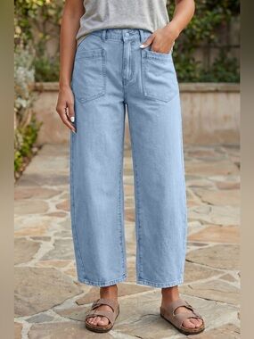 Wide Leg Cropped Jeans